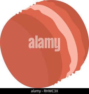 Brown macaroon icon, isometric style Stock Vector