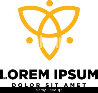yoga line art logo template vector editable icon element isolated Stock Vector