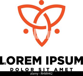 yoga line art logo template vector editable icon element isolated Stock Vector