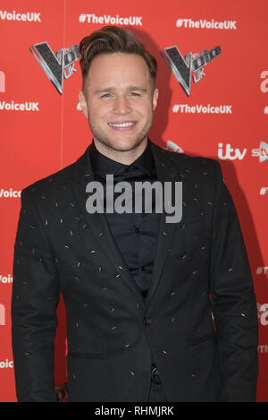 Photocall for the launch of 'The Voice UK' 2019 held at W Hotel  Featuring: Olly Murs Where: London, United Kingdom When: 02 Jan 2019 Credit: Phil Lewis/WENN.com Stock Photo