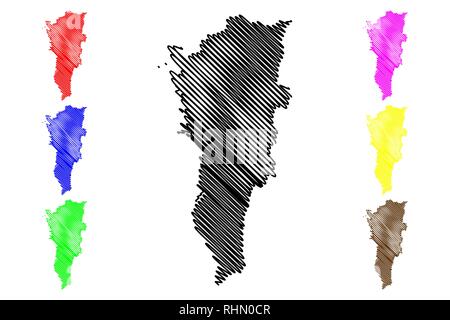 Metro Manila (Regions and provinces of the Philippines, Republic of the Philippines) map vector illustration, scribble sketch National Capital Region  Stock Vector