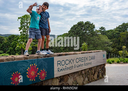 Rocky Creek Dam, rainforest and water reserve, New South Wales, Australia Stock Photo