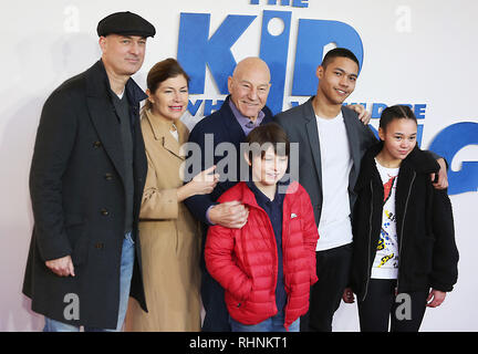 London, UK. 3rd Feb, 2019. Sir Patrick Stewart seen attending a Family Gala Screening of The Kid Who Would Be King at Odeon Luxe Leicester Square in London. Credit: Brett Cove/SOPA Images/ZUMA Wire/Alamy Live News Stock Photo