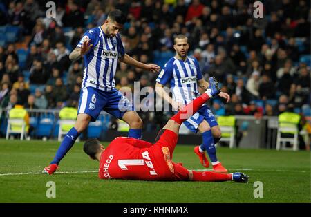 Madrid, Spain. 3rd Feb, 2019. Soccer match between Real Madrid and Alaves of the 2018/2019 Spanish League, held at the Santiago Bernabeu stadium, in Madrid. (Photo: Jose L. Cuesta/261/Cordon Press). Credit: CORDON PRESS/Alamy Live News Stock Photo