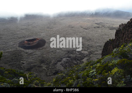 Formica Leo, a small cone within the vast caldera of Piton de la Fournaise, an active volcano in Réunion island Stock Photo