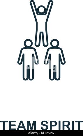Team Spirit icon. Thin outline creativeTeam Spirit design from soft skills collection. Web design, apps, software and print usage. Stock Vector