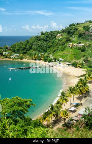 Parlatuvier Bay on north coast of Tobago island, Trinidad & Tobago. Stock Photo