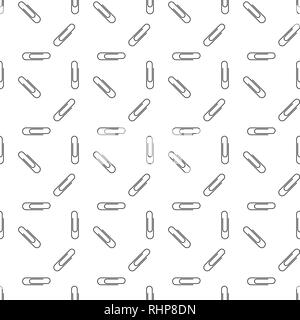 Seamless Paper Clips Pattern Vector Illustration Stock Vector