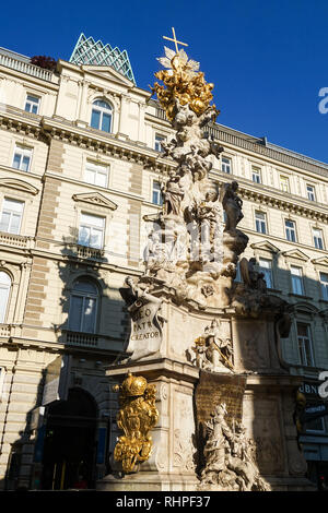 Plague Column in Vienna, Austria Stock Photo