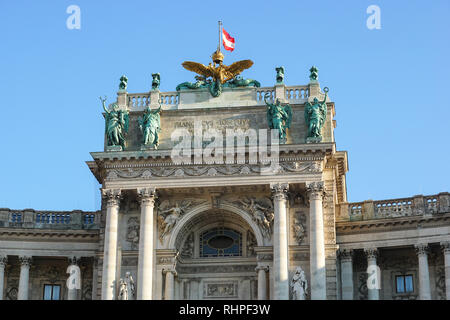 Hofburg palace in Vienna, Austria. View from Heldenplatz Stock Photo
