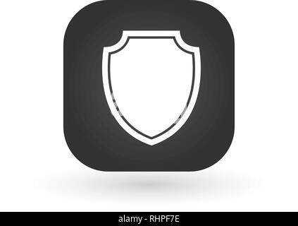 Guardian shield app icon, protection icon in flat style. Vector illustration isolated on white Stock Vector