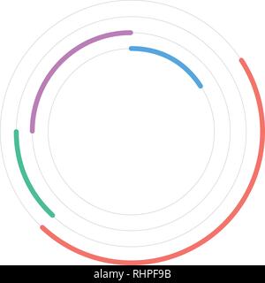 Infographic sci fi futuristic circles. Vector illustration isolated on white Stock Vector