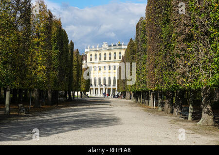 Schönbrunn Palace gardens in Vienna, Austria Stock Photo