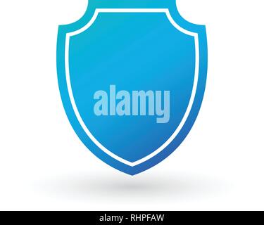 Dlue gradient Shield Icon in trendy flat style design. Shield symbol for web site design, logo, app, UI, presentation. Vector illustration isolated on Stock Vector