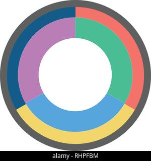 Vector circle business concepts template for infographic, business report or plan,education template,business brochure, system diagram. Vector illustr Stock Vector