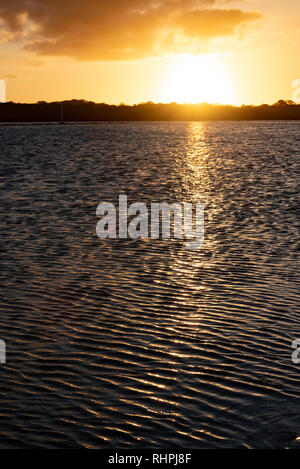 Sunset over the Richmond River, South Ballina, New South Wales, Australia Stock Photo
