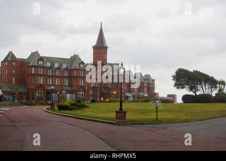 14 December 2018 Slieve Donard Hotel Newcastle County Down. This premier luxurious Hotel seen here in mid December  is located on the shore of Dundrum Stock Photo