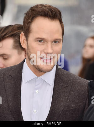 WESTWOOD, CA - FEBRUARY 02: Chris Pratt attends the Premiere Of Warner Bros. Pictures' 'The Lego Movie 2: The Second Part' at Regency Village Theatre  Stock Photo