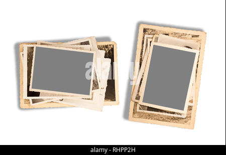 old pictures isolated  on white background Stock Photo