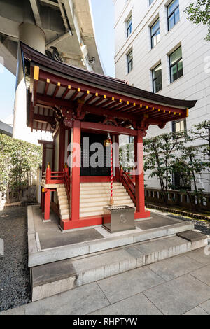 Kabuto Shrine, Kabuto-cho, Nihonbashi, Chiyoda-Ku, Tokyo, Japan Stock Photo