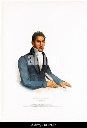 John Ridge, Cherokee Chief, illustration Stock Photo - Alamy