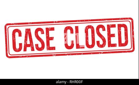 Case closed sign or stamp on white background, vector illustration Stock Vector