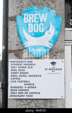 St Machar Bar, student bar, University of Aberdeen, Old Aberdeen Campus, Aberdeen, Scotland, UK Stock Photo