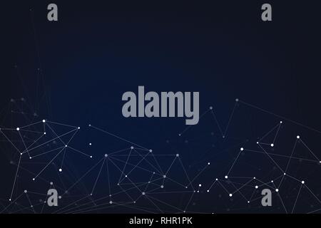 Abstract Digital Network Background for Technology Concept Stock Vector