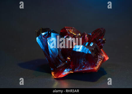 Gemstone nugget. Transparent Raw Ruby Stock Photo