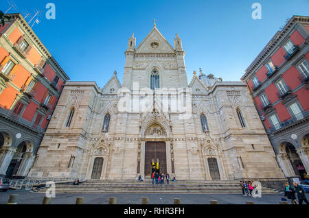 Naples, Italy -  Naples cathedral, Duomo di Santa Maria Assunta or Cattedrale di San Gennaro in Napoli Stock Photo