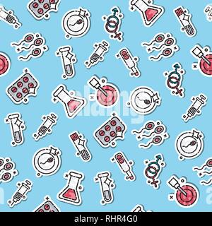Colored artificial insemination pattern. Vector illustration, EPS 10 Stock Vector