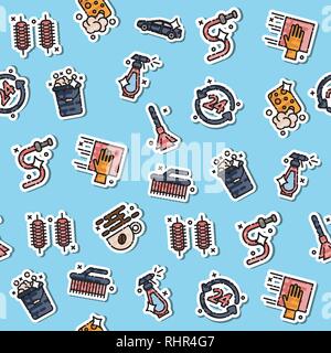 Colored car wash pattern. Vector illustration, EPS 10 Stock Vector
