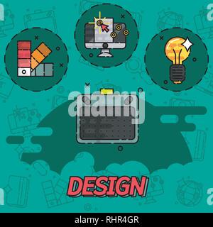 Design flat concept icons. Vector illustration, EPS 10 Stock Vector