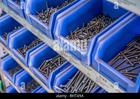 Nuts in the drawer Stock Photo