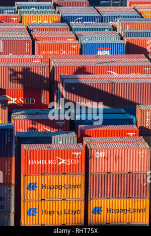 Shipping containers in Valparaíso, Chile Stock Photo - Alamy