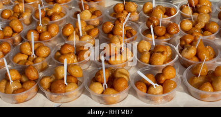 Turkish traditional desert sweets at the Market Stock Photo