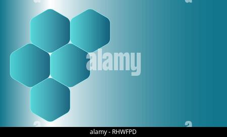 Futuristic illustration background, gradient transparent blank geometric composition Stock Vector