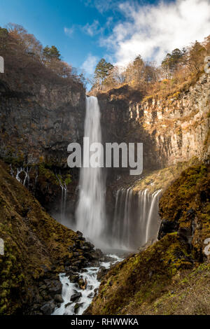 Kegon Falls in Nikko Nationalpark is one of the biggest and most impressive waterfalls in Japan Stock Photo