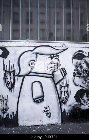 Donald Trump grafitti on a wall in Dublin, Ireland Stock Photo - Alamy