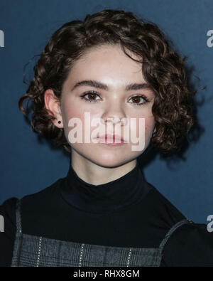 Pasadena, United States. 04th Feb, 2019. PASADENA, LOS ANGELES, CA, USA - FEBRUARY 04: Hannah Alligood attends the FX Starwalk - 2019 Winter TCA Press Tour - Day 7 held at The Langham Huntington Hotel on February 4, 2019 in Pasadena, Los Angeles, California, United States. (Photo by Xavier Collin/Image Press Agency) Credit: Image Press Agency/Alamy Live News Stock Photo