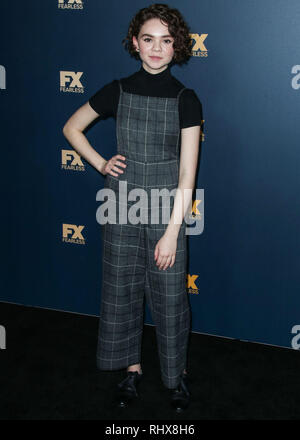 Pasadena, United States. 04th Feb, 2019. PASADENA, LOS ANGELES, CA, USA - FEBRUARY 04: Hannah Alligood attends the FX Starwalk - 2019 Winter TCA Press Tour - Day 7 held at The Langham Huntington Hotel on February 4, 2019 in Pasadena, Los Angeles, California, United States. (Photo by Xavier Collin/Image Press Agency) Credit: Image Press Agency/Alamy Live News Stock Photo