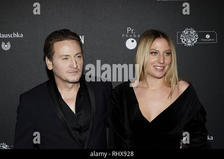 Paris, France. 4th Feb, 2019. Benoît Magimel and Margot Pelletier attend the 14th Crystal Globes Ceremony at Salle Wagram on February 4, 2019 in Paris, France. Credit: Bernard Menigault/Alamy Live News Stock Photo