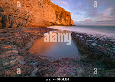 Dancing Ledge, Jurassic Coast, Isle of Purbeck, Dorset, England, United Kingdom Stock Photo