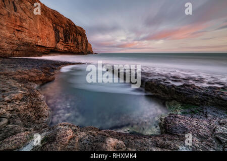 Dancing Ledge, Jurassic Coast, Isle of Purbeck, Dorset, England, United Kingdom Stock Photo