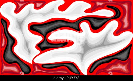 bright abstract illustration of red white black passion Stock Vector