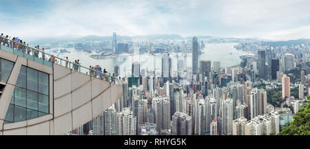 Panorama of central Hong Kong Stock Photo