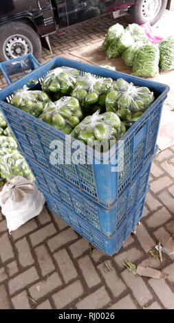 a stack of fresh vegetables ready for consumption Stock Photo