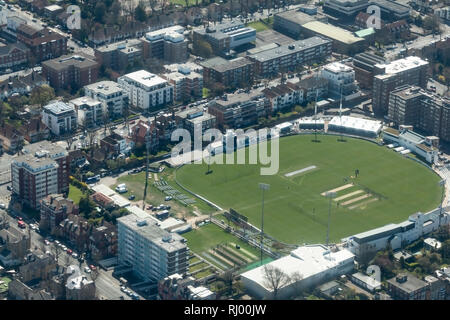 Aerial view over Hove Cricket Ground, UK
