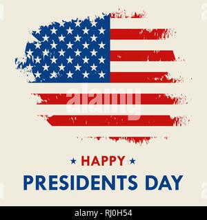 Happy Presidents Day vector illustration Hand drawn text lettering for Presidents day in USA. Script. Calligraphic design for print greetings card. Stock Vector