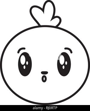 kawaii face bubble cartoon Stock Vector